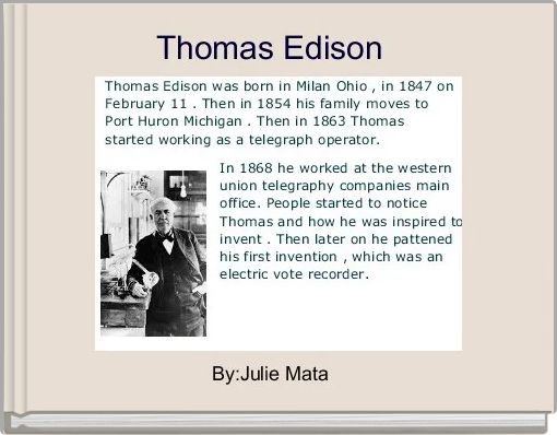 write a brief biography of thomas